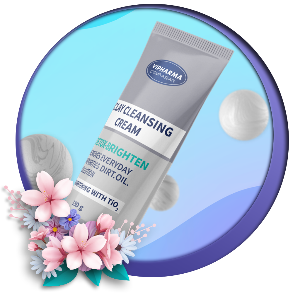 Vipharma Clay Cleansing Cream Detox-Brighten