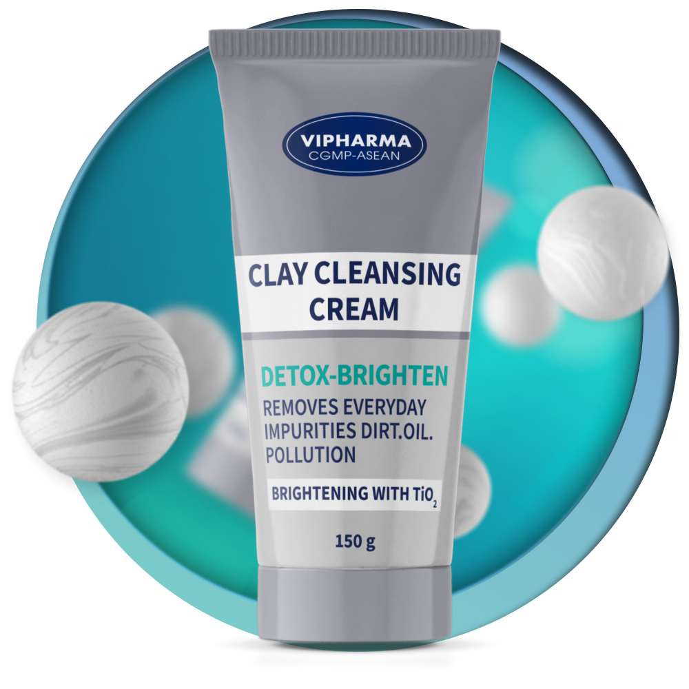 Vipharma Clay Cleansing Cream Detox-Brighten